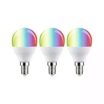 Ampoule LED E14 Sph�rique Zigbee 5W x3 x3 RGBW 470lm 2200-6500K gradable