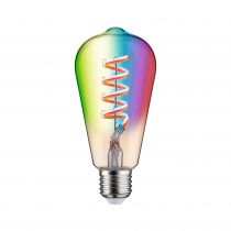 Ampoule LED E27 Filament Edison Zigbee 6,3W RGBW 470lm 2200-6500K or