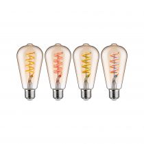 Ampoule LED E27 Filament Edison Zigbee 6,3W x3 RGBW 470lm 2200-6500K or