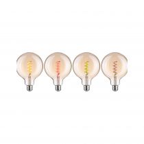 Ampoule LED E27 Filament globe125 Zigbee 6,3W RGBW 470lm 2200-6500K or