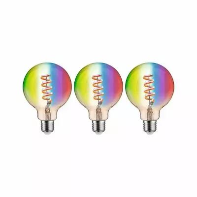 Ampoule LED E27 Filament globe95 Zigbee 6,3W x3 RGBW 470lm 2200-6500K or