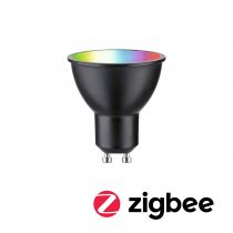 Ampoule LED GU10 Réflecteur Zigbee 4,8W RGBW 350lm 2200-6500K gradable noir
