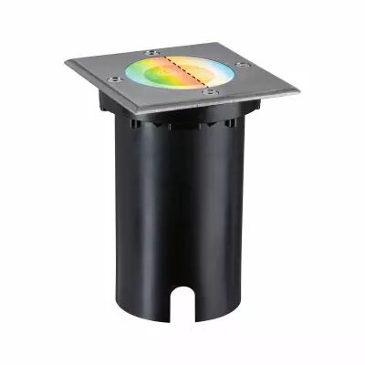 Encastr� de sol LED Floor Smart Home Zigbee 3.0  IP67 carr� 110x110mm RGBW+ 4,9W 300lm 230V 120� Acier bross� Aluminium