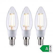 Ampoule LED E14 EcoLine Filament Bougie 2,5W x3 525lm 3000K clair 230V