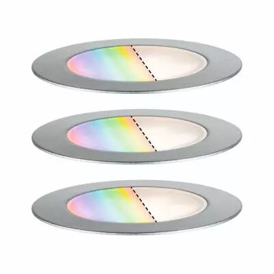 Plug & Shine Encastr� de sol LED Floor Kit de 3 Smart Home Zigbee 3.0  IP67 RGBW+ 3x2W  21VA Acier inoxydable