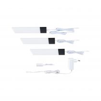 Éclairage sous-meubles LED Bredo Détecteur de proximité Kit de 3 3x2,5W 80x190mm 3x180lm 230/12V  Noir