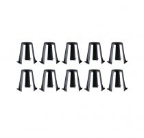 Accessoires Entretoises pour luminaires encastrés Noir lot de 10