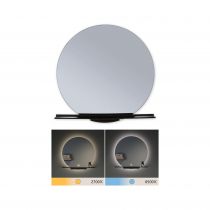 Miroir lumineux LED Miro IP44  Tunable White 500lm 230V 11W  Miroir, Noir mat