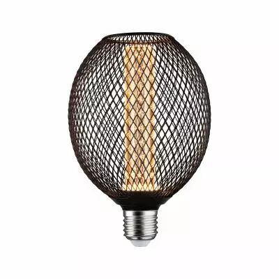Ampoule LED E27 Metallic Glow Globe spirale 4,2W 200lm 1800K noir 230V