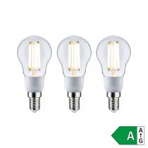 Ampoule LED E14 EcoLine Filament sphérique 2,5W x3 525lm 3000K clair 230V