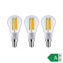 Ampoule LED E14 EcoLine Filament sphérique 2,5W x3 525lm 3000K clair 230V