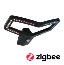 Applique d'extérieur LED Alara Détecteur de mouvement Smart Home Zigbee 3.0  IP44 carré 375x270mm RGBW 10W 450lm 230V  Anthracit
