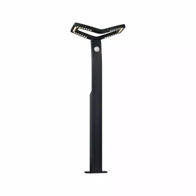 Borne lumineuse LED Alara D�tecteur de mouvement IP44 carr� 665mm 3000K 10W 450lm 230V  Anthracite  M�tal