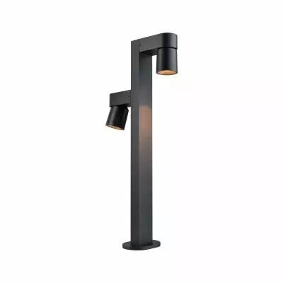 Borne lumineuse LED Kimu  favorable aux insectes IP44  822mm 2200K 2x7,8W 720lm / 720lm 230V 70� Anthracite  Aluminium