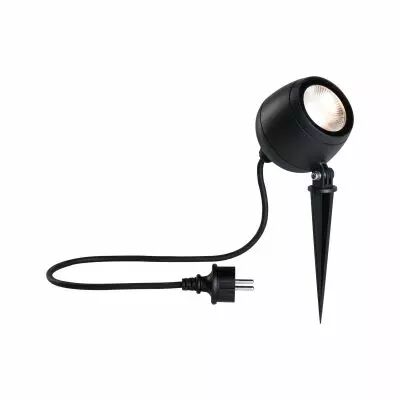 Projecteur de jardin LED Kikolo IP65  90mm 3000K 8W 500lm 230V 60� Anthracite Aluminium, Mati�re plastique