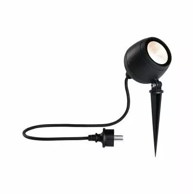 Projecteur de jardin LED Kikolo IP65  90mm 3000K 8W 520lm 230V 20� Anthracite Aluminium, Mati�re plastique