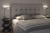 Applique LED Serra 230V   Blanc dépoli, Noir mat