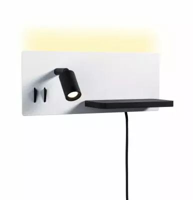 Applique LED Serra 2700K 650lm / 200lm 230V 5,5 / 1x2,6W gradable Blanc d�poli, Noir mat