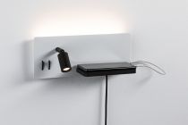 Applique LED Serra 2700K 650lm / 200lm 230V 5,5 / 1x2,6W gradable Blanc dépoli, Noir mat