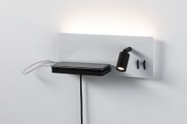 Applique LED Serra 2700K 650lm / 200lm 230V 5,5 / 1x2,6W gradable Blanc dépoli, Noir mat