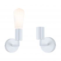 Applique Ravi IP44 E27   max. 60W Blanc dépoli gradable