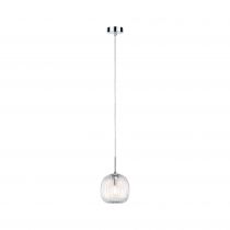 Luminaire en suspension LED Ruya E14 max. 20W Verre, Chrome