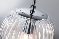 Luminaire en suspension LED Ruya E14 max. 20W Verre, Chrome