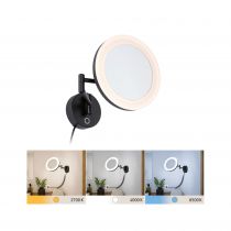 Miroir cosmétique LED Masua IP44  White Switch 55lm 230V 4W  Noir mat