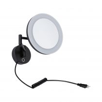 Miroir cosmétique LED Masua IP44  White Switch 55lm 230V 4W  Noir mat