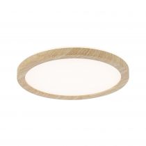 Panneau LED Atria Shine Backlight IP44 rond 190mm  11,2W 850lm 3000K Esthétique bois