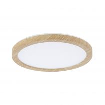 Panneau LED Atria Shine Backlight IP44 rond 190mm  11,2W 850lm 3000K Esthétique bois