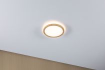 Panneau LED Atria Shine Backlight IP44 rond 190mm  11,2W 850lm 3000K Esthétique bois