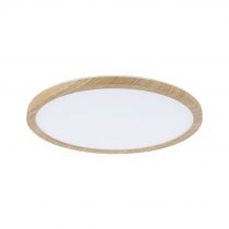 Panneau LED Atria Shine Backlight IP44 rond 293mm  16W 1600lm 3000K Esthétique bois