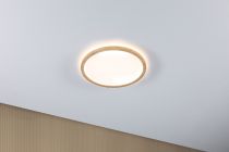 Panneau LED Atria Shine Backlight IP44 rond 293mm  16W 1600lm 3000K Esthétique bois