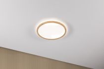 Panneau LED Atria Shine Backlight IP44 rond 293mm  16W 1600lm 4000K Esthétique bois