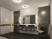 Selection Bathroom Plafonnier Gove IP44 G9   230V max. 20W gradable Noir mat, Satiné