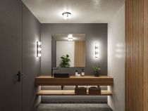 Selection Bathroom Plafonnier Gove IP44 G9   230V max. 3x20W gradable Noir mat, Satiné