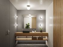 Selection Bathroom Plafonnier LED Gove IP44  3000K 900lm 230V 9W  Chrome, Satiné