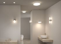 Selection Bathroom Plafonnier LED Luena IP44  3000K 600lm 230V 11,5W  Verre, Chrome