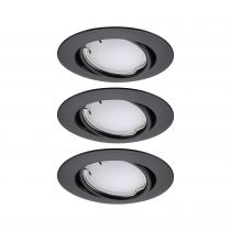 Spot encastré LED Base Kit de base orientable Smart Home Zigbee 3.0 Coin  rond 90mm 20°  3x4,9W 3x420lm 230V gradable RGBW+ Noir