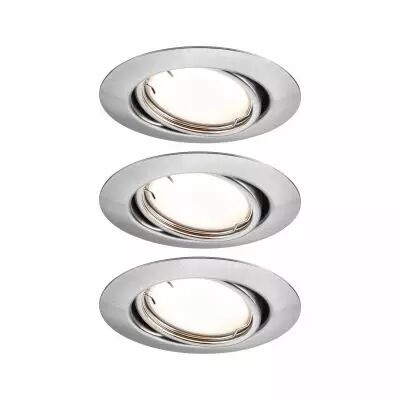 Spot encastr� LED Base Kit de base orientable Smart Home Zigbee 3.0 Coin  rond 90mm 20�  3x4,9W 3x430lm 230V gradable 3000K Acie