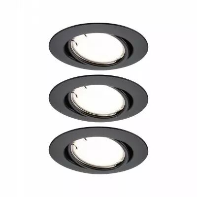Spot encastr� LED Base Kit de base orientable Smart Home Zigbee 3.0 Coin  rond 90mm 20�  3x4,9W 3x430lm 230V gradable 3000K Noir