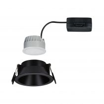 Spot encastré LED Cole 3-Step-Dim Coin IP44 rond 88mm  Coin 6W 470lm 230V  2700K Noir