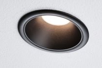 Spot encastré LED Cole 3-Step-Dim Coin IP44 rond 88mm  Coin 6W 470lm 230V  2700K Noir