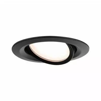 Spot encastr� LED Nova Plus Luminaire individuel orientable Coin IP65 rond 93mm 30� Coin 6W 470lm 230V gradable 2700K Noir mat