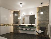 Selection Bathroom Luminaire en suspension LED Gove IP44  3000K 900lm 9W Noir mat, Satiné