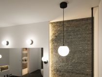 Selection Bathroom Luminaire en suspension LED Gove IP44  3000K 900lm 9W Noir mat, Satiné