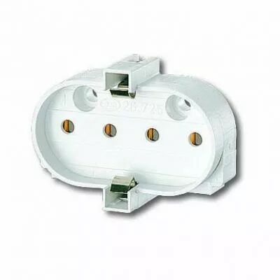Douille � visser pour 2G11-TCL 250V 2A, fixation verticale � vis, raccords des c�bles possibles des 2 cot�s (008968)