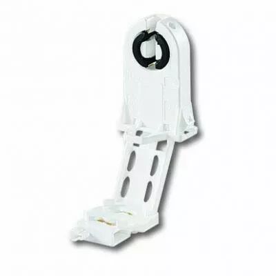 Douille traversante sans tenon d'arr�t avec porte starter G13-T8 250V 2A; axe de lampe 23mm, avec rotor  (008993)