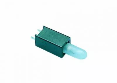 Douille avec lampe culot verre (W2) 12V 30mA d�polie mont�e, pour implantion verticale sur circuit imprim� (126519)